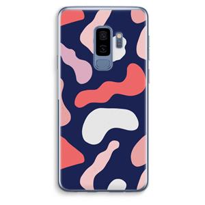 CaseCompany Memphis Shapes Pink: Samsung Galaxy S9 Plus Transparant Hoesje