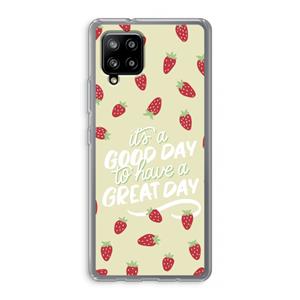 CaseCompany Don't forget to have a great day: Samsung Galaxy A42 5G Transparant Hoesje