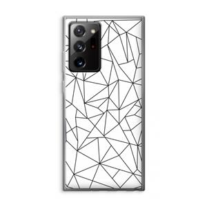 CaseCompany Geometrische lijnen zwart: Samsung Galaxy Note 20 Ultra / Note 20 Ultra 5G Transparant Hoesje