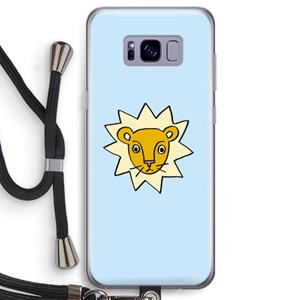 CaseCompany Kleine leeuw: Samsung Galaxy S8 Transparant Hoesje met koord