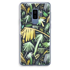 CaseCompany Tropical Palms Dark: Samsung Galaxy S9 Plus Transparant Hoesje