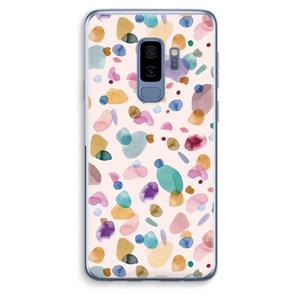 CaseCompany Terrazzo Memphis Pink: Samsung Galaxy S9 Plus Transparant Hoesje