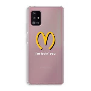 CaseCompany I'm lovin' you: Samsung Galaxy A51 5G Transparant Hoesje