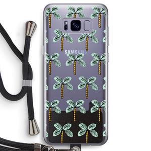 CaseCompany Paradise: Samsung Galaxy S8 Transparant Hoesje met koord