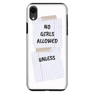 CaseCompany No Girls Allowed Unless: iPhone XR Tough Case
