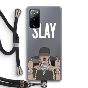 CaseCompany Slay All Day: Samsung Galaxy S20 FE / S20 FE 5G Transparant Hoesje met koord