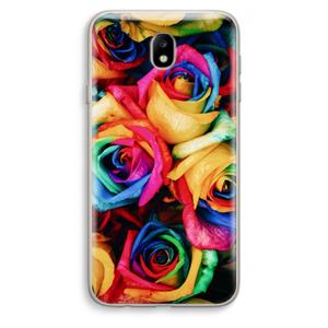CaseCompany Neon bloemen: Samsung Galaxy J7 (2017) Transparant Hoesje