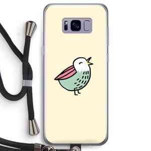 CaseCompany Birdy: Samsung Galaxy S8 Transparant Hoesje met koord