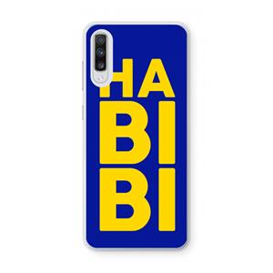 CaseCompany Habibi Blue: Samsung Galaxy A70 Transparant Hoesje