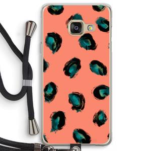 CaseCompany Pink Cheetah: Samsung Galaxy A3 (2016) Transparant Hoesje met koord