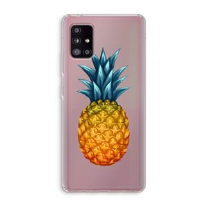CaseCompany Grote ananas: Samsung Galaxy A51 5G Transparant Hoesje