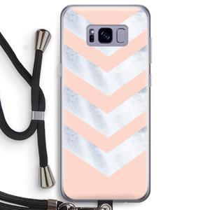 CaseCompany Marmeren pijlen: Samsung Galaxy S8 Transparant Hoesje met koord
