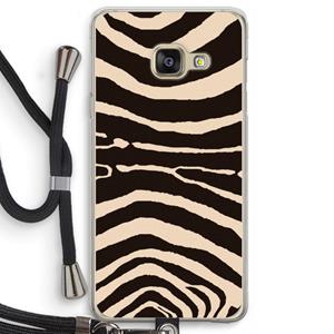 CaseCompany Arizona Zebra: Samsung Galaxy A3 (2016) Transparant Hoesje met koord