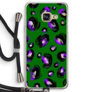 CaseCompany Green Cheetah: Samsung Galaxy A3 (2016) Transparant Hoesje met koord