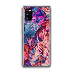 CaseCompany Pink Orchard: Samsung Galaxy A41 Transparant Hoesje
