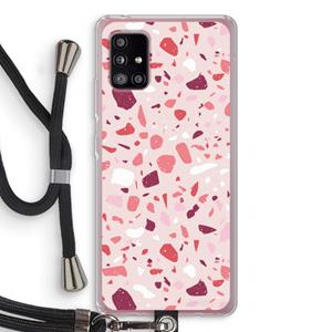 CaseCompany Terrazzo N°15: Samsung Galaxy A51 5G Transparant Hoesje met koord