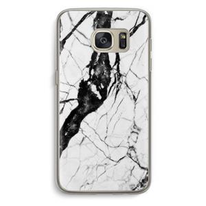 CaseCompany Witte marmer 2: Samsung Galaxy S7 Transparant Hoesje