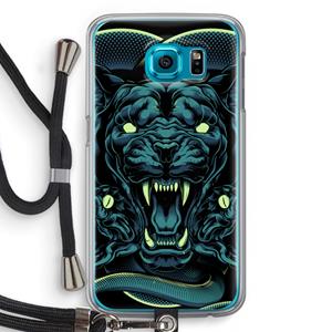CaseCompany Cougar and Vipers: Samsung Galaxy S6 Transparant Hoesje met koord