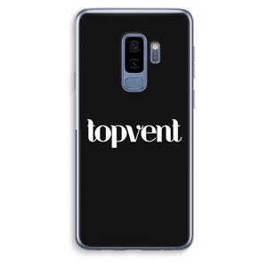 CaseCompany Topvent Zwart: Samsung Galaxy S9 Plus Transparant Hoesje