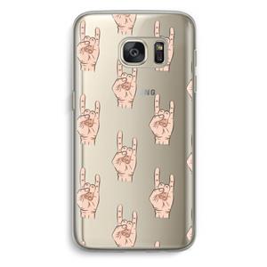CaseCompany Rock: Samsung Galaxy S7 Transparant Hoesje