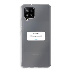 CaseCompany Reminder: Samsung Galaxy A42 5G Transparant Hoesje