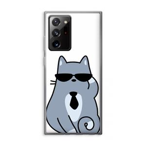 CaseCompany Cool cat: Samsung Galaxy Note 20 Ultra / Note 20 Ultra 5G Transparant Hoesje