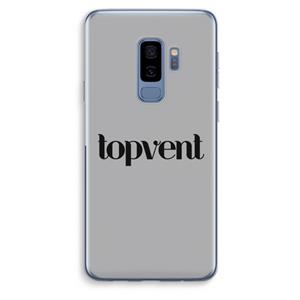 CaseCompany Topvent Grijs Zwart: Samsung Galaxy S9 Plus Transparant Hoesje