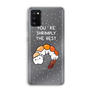 CaseCompany You're Shrimply The Best: Samsung Galaxy A41 Transparant Hoesje