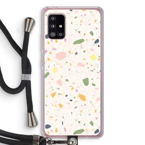 CaseCompany Terrazzo N°21: Samsung Galaxy A51 5G Transparant Hoesje met koord