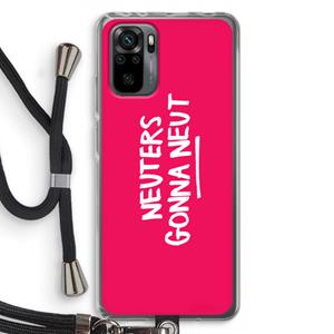 CaseCompany Neuters (roze): Xiaomi Redmi Note 10 Pro Transparant Hoesje met koord