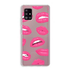 CaseCompany Bite my lip: Samsung Galaxy A51 5G Transparant Hoesje
