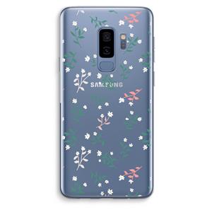 CaseCompany Small white flowers: Samsung Galaxy S9 Plus Transparant Hoesje