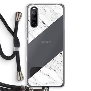 CaseCompany Biggest stripe: Sony Sony Xperia 10 III Transparant Hoesje met koord