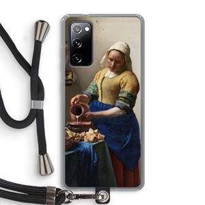 CaseCompany The Milkmaid: Samsung Galaxy S20 FE / S20 FE 5G Transparant Hoesje met koord