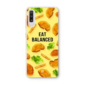 CaseCompany Eat Balanced: Samsung Galaxy A70 Transparant Hoesje