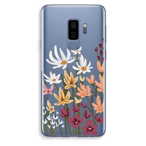 CaseCompany Painted wildflowers: Samsung Galaxy S9 Plus Transparant Hoesje