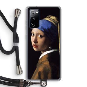 CaseCompany The Pearl Earring: Samsung Galaxy S20 FE / S20 FE 5G Transparant Hoesje met koord