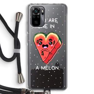CaseCompany One In A Melon: Xiaomi Redmi Note 10 Pro Transparant Hoesje met koord