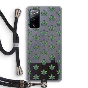 CaseCompany Weed: Samsung Galaxy S20 FE / S20 FE 5G Transparant Hoesje met koord