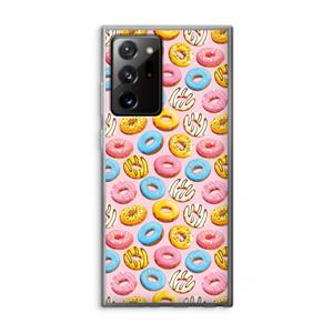 CaseCompany Pink donuts: Samsung Galaxy Note 20 Ultra / Note 20 Ultra 5G Transparant Hoesje