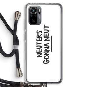 CaseCompany Neuters: Xiaomi Redmi Note 10 Pro Transparant Hoesje met koord