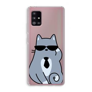 CaseCompany Cool cat: Samsung Galaxy A51 5G Transparant Hoesje