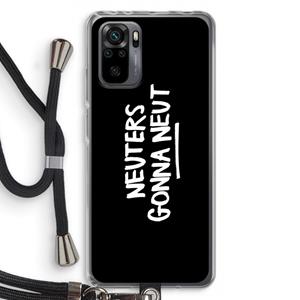 CaseCompany Neuters (zwart): Xiaomi Redmi Note 10 Pro Transparant Hoesje met koord