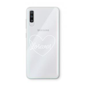CaseCompany Forever heart pastel: Samsung Galaxy A70 Transparant Hoesje