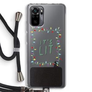 CaseCompany It's Lit: Xiaomi Redmi Note 10 Pro Transparant Hoesje met koord