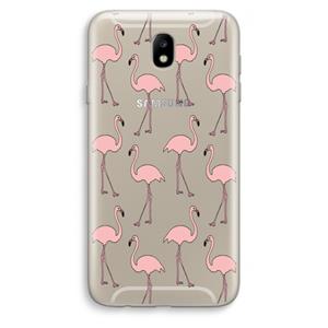 CaseCompany Anything Flamingoes: Samsung Galaxy J7 (2017) Transparant Hoesje