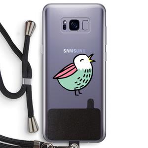 CaseCompany Birdy: Samsung Galaxy S8 Transparant Hoesje met koord