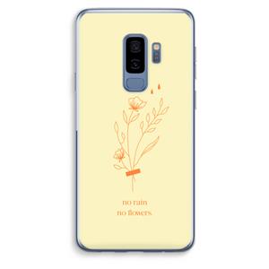 CaseCompany No rain no flowers: Samsung Galaxy S9 Plus Transparant Hoesje