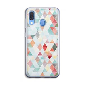 CaseCompany Gekleurde driehoekjes pastel: Samsung Galaxy A40 Transparant Hoesje
