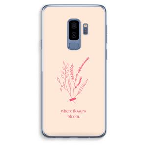 CaseCompany Where flowers bloom: Samsung Galaxy S9 Plus Transparant Hoesje